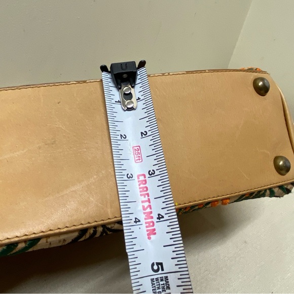 Naughty Monkey Tropical Patterned Leather Tan and Green Women's Bag - Picture 12 of 16